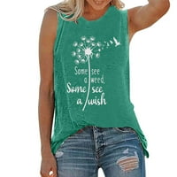 Košulje za ženske ležerne vrhove tiskani o vrat rezervoar za ljetnu bluzu Chrysanthemum Turtleneck majica