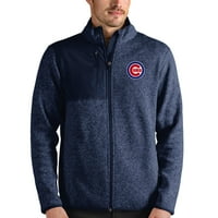Muška antigua Heatherd Mornary Chicago Cubs Fortune Full-Zip Jacket