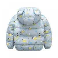 Zimska jakna za djecu za bebe dolje pamučne vjetrootporne zime sa simpatičnim ispisanim