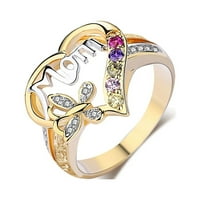Dnevni prsten majke Xinqinghao Bridal cirkonski dijamant Elegantni angažman vjenčani poklon c