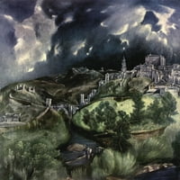 Old Masters Storm nad Toledo Posterom Print El Greco
