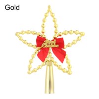 Novo viseće potpisne potrepštine Početna Sretan Božić Top Star Božićno drvce Red Bow Gold