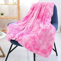 Fuzzy Fau krzno bacanje pokrivača mekane deke za bojenje za krevet dnevni boravak Pink 78,7in