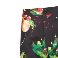 GLITTER odijelovne modne hlače Božićne casual pantalone muške muške hlače za muške crne l