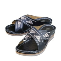 Miayilima Crne sandale Žene Ležerne prilike sa sandale Klipovi Ljetne cipele za slobodno vrijeme Prozračne