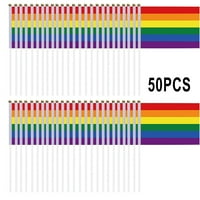 Ručna ravna zastava Mini desktop mahanje s prideom Party LGBT mali štap