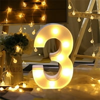 LED svjetla Up slova, znamenka za napajanje baterije sa svjetlima za vjenčani angažman rođendana za