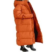Ženska zimska dugačak prekriveni puffer zimski lagani dugi rukav sa kapuljačom sa kapuljačom sa kapuljačom