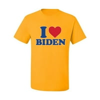 Divlji Bobby, volim Biden SAD predsjednika političkih muškaraca Grafički tee, zlato, x-velika
