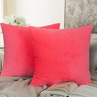 Velvet bacač jastuk, mekani ukrasni kvadratni jastučnica, jastuk sa skrivenim zatvaračem, 26 x26