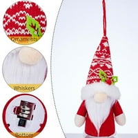 GNOME božićni ukrasi sa LED svjetlom, ručno rađeni švedski Tomte Gnomi Plišani santa ELF stolni ukrasi,