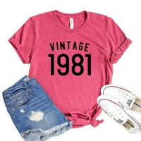 Vintage majica 40. rođendan Tee mama b'day poklon ženska partijska majica četrdeset i sjajne majice