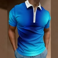 Muški ležerni sve utakmice Bluza Muškarci Ljetni 3D tiskani casual bluza lapel majica s kratkim rukavima