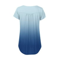Ženske majice Plus size Ljeto Žene Ležerne vrhove V- izrez Sakrij trbuh kratkih rukava majice Slatka