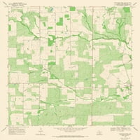 Mapa Topo - Christine Texas West Quad - USGS - 23. 26. - Sjajni saten papir