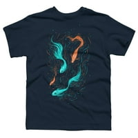 Neon Float Boys mornarički plavi grafički tee - Dizajn od strane ljudi XS