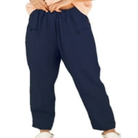 Bomotoo dame Bomoto su čvrste pantalone u boji Visoko struk Loungewear Loobra pantalone Summer Palazzo