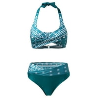 Pružanje za žene Žene Sport BRA Flower Print Pestvo odjeća za plivanje Bikini Set Push Up kupaći kostimi