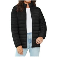 Fitoronske zimske jakne za žene Casual Comfy lagana podstavljena jakna od ratenih jakne od vjetra