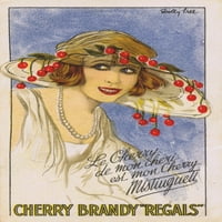 Misinginguett za Cherry Brandy Regals Poster Print Mary Evans Jazz Age Corbu Club Collection