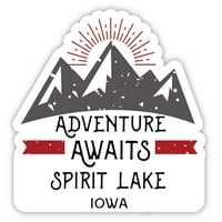 Spirit Lake Iowa Suvenir Magnet Avantura čeka dizajn