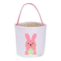 Njspdjh Poklon Holiday Rabbit Slatka bombona Platno od tiskane košarice Bag Bunny Domaći dekor