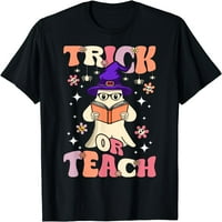 Trik ili naučite Halloween učiteljicu duhoviti vještice Groovy majica