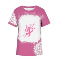 CLLios majice za dojke za žene ružičaste grafičke tees smiješni kratki rukav vrhovi haljina casual bluza