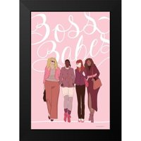 Kamdon Kreacije Crni moderni uokvireni muzej umjetnički print pod nazivom - Boss Babes