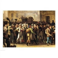 Posterazzi Balxir Regrutnici marširanja pored kapije Saint-Denis Poster Print by Louis-Leopold Boilly