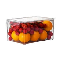 Kuhinja Prozirna kutija za odlaganje hladnjaka, stil ladice, pravokutna pokrivena verzija, kućna plastična