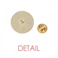 Polje Art Deco modni okrugli metalni zlatni pin broš snimka