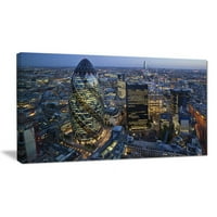 Dizajn Art 'London Skyline na Sunset Cityscape' fotografiji na platnu