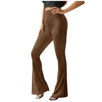Žene velike struke Ležerne duge hlače Ženske casual pantaloneBell-dno su čvrste struke duge hlače
