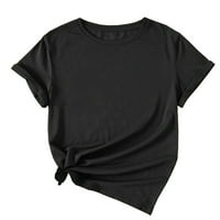 Ženska ljetna casual labav suncokret tisak majica okrugli vrat pulover kratki rukav na prodaju xxxl
