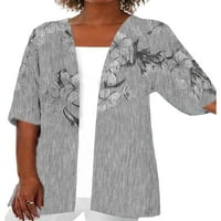 Capreze Dame Cover Up Ups Bluza s kratkim rukavima Vruća V izrez Summer Cardigan Comfy Tunic Majica