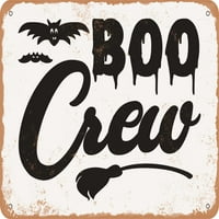 Metalni znak - Boo Crew - - Vintage Rusty Look