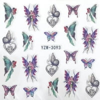 Šareni leptir vilici srca naljepnica naljepnica Naljepnica Salon kvalitet Nail Art - list