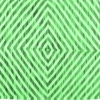 Ahgly Company u zatvorenom kvadratu Sažetak smaragdno zeleni savremeni prostirke savremene površine, 5 'kvadrat