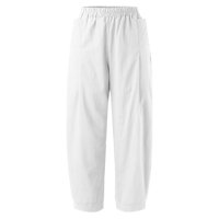 Ženske hlače Ljeto posteljine visokog struka hlače široke noge pantalone sa džepom casual labave hlače
