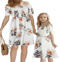 Sanviglor mammy i mi obiteljske haljine cvjetni tunk suncobran turnir Torbe Dress Midi podudaranje odjeće