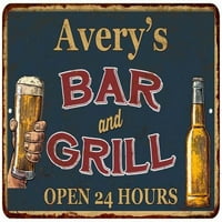 Avery's Green Bar i roštilj Metalni znak Decor 108120044223