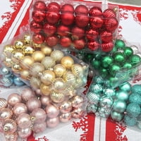 Anvazise set božićni stil ukrasni viseći dekor plastični prekrasan sjajni viseći kuglični dekor za kućnu