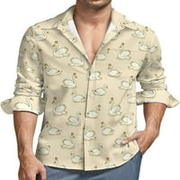Muška košulja svuku svuku svuga dugih rukava niz majice za bluze