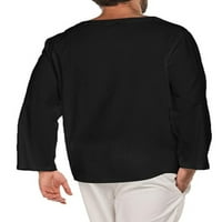 Cindysus muške košulje dugih rukava muškarci Redovna fit tunika košulje sa džepnim kućnicom punom bojom