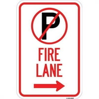 Prijava u. Aluminijski znak - Parking znak - Fire traka bez parkirališta i desno strelica