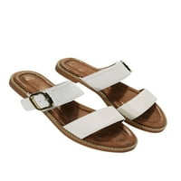 Oucaili dame ravne sandale klizne na slajdama Ljetna plaža Sandal Comfort Open Fooe Nosači Kupovina