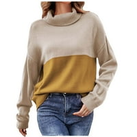 Ženske kornjačene džempere pletene džemper vrhovi pulover hip hop džemper plus veličine okruglih vrata