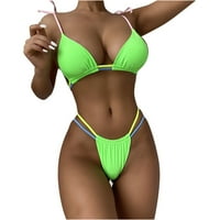 CLlios brazilski bikini kupaćim kostim za žene Strapry Tie Rame Micro Bikinis Sexy Cheeky High Cut kupaći odijela za kupanje