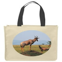 Platnene torbe za torbe Antelope u divljini Pub Kupnja za višekratnu upotrebu Funny poklon torbe